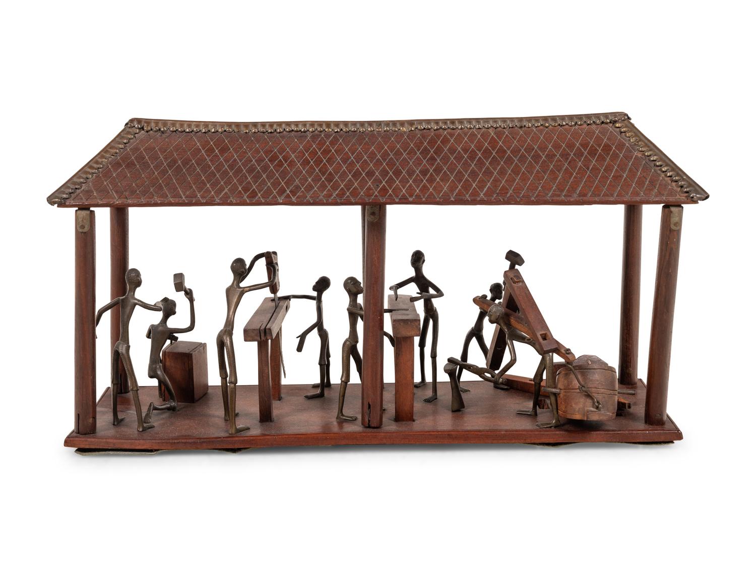 A Model of Benin or Dahomey Artisans at Work
