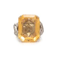 CITRINE AND DIAMOND RING