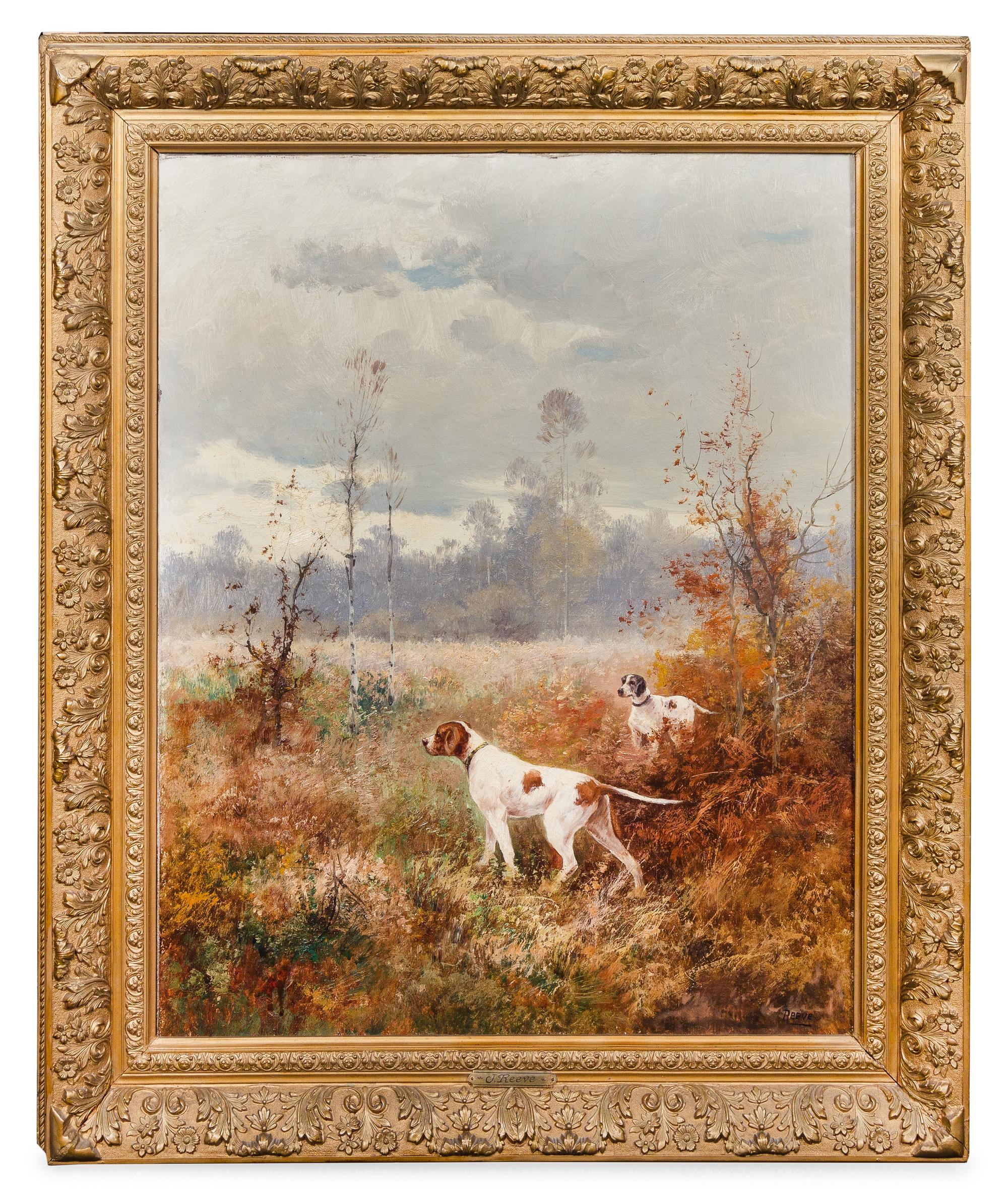J. Reeve, (Early 20th Century), Hunting Dogs (two works)