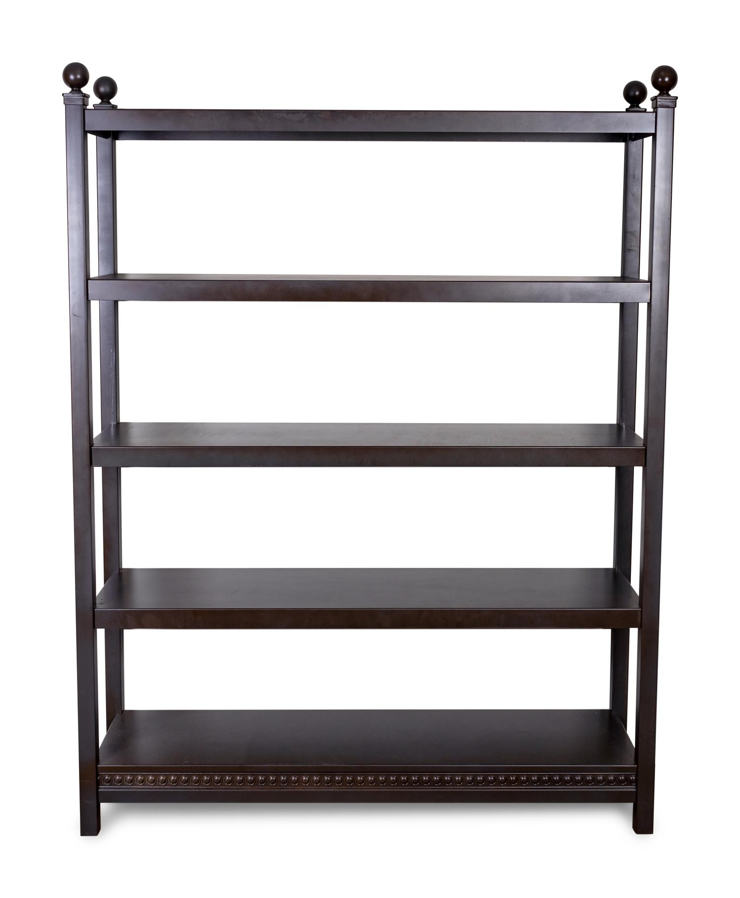A Contemporary Black-Painted Metal Bookcase
