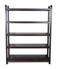 A Contemporary Black-Painted Metal Bookcase