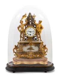 A Gilt Metal Mantel Clock