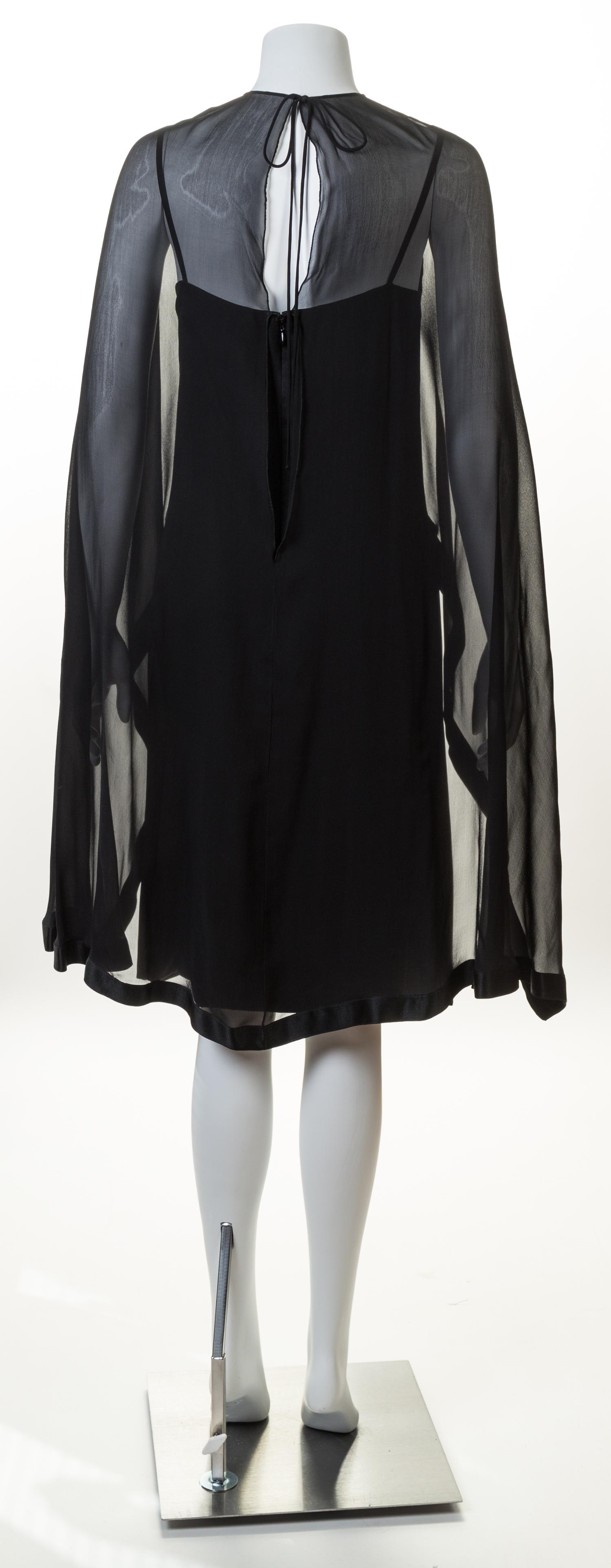 A Bill Blass Black Silk Cocktail Dress, Size 10.