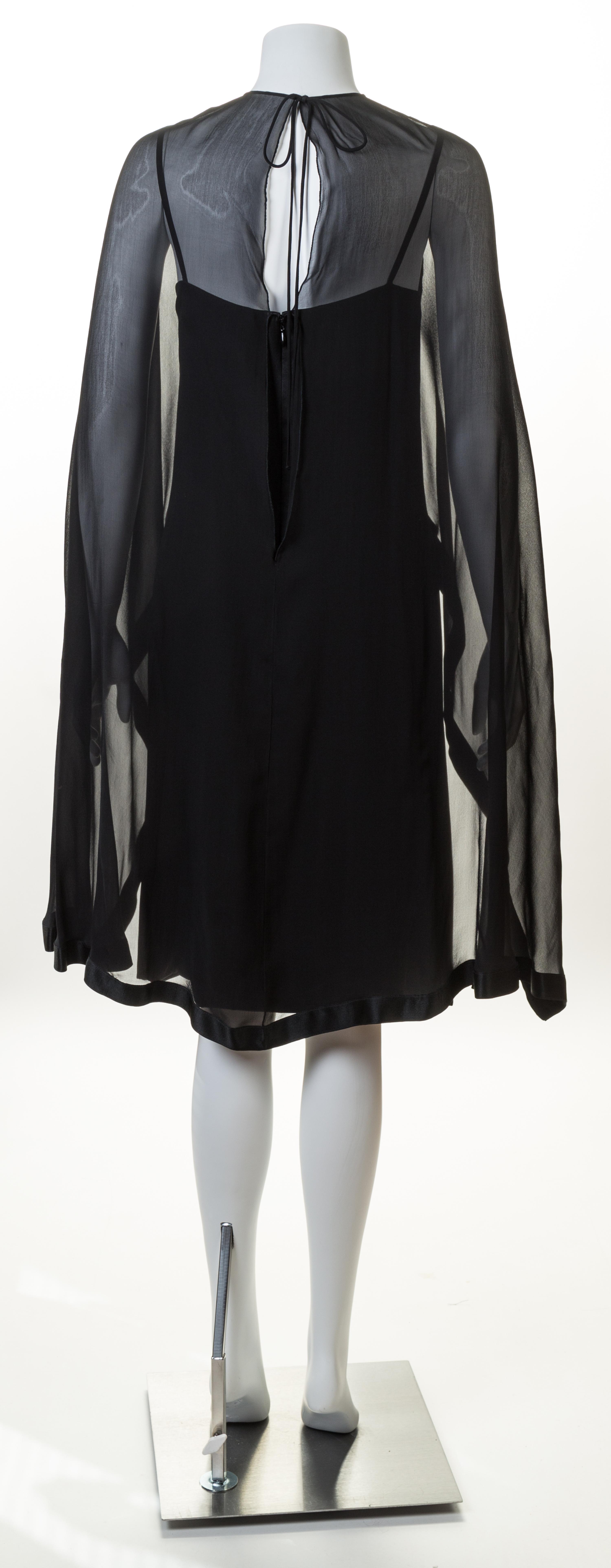 A Bill Blass Black Silk Cocktail Dress, Size 10.