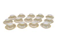 A Set of Fourteen Raynaud-Limoges Porcelain Teacups and Saucers