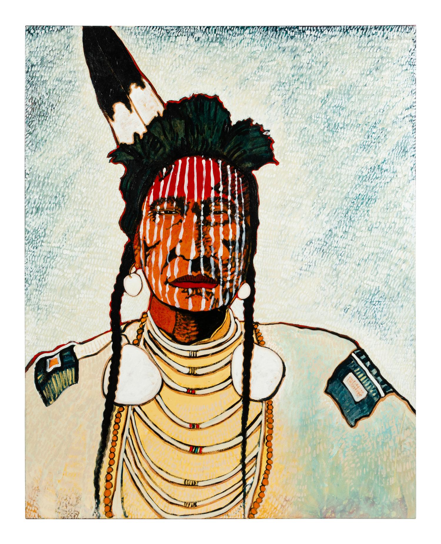Old Warrior Chief of the Crow Indians, MT USA, "Sun Down"