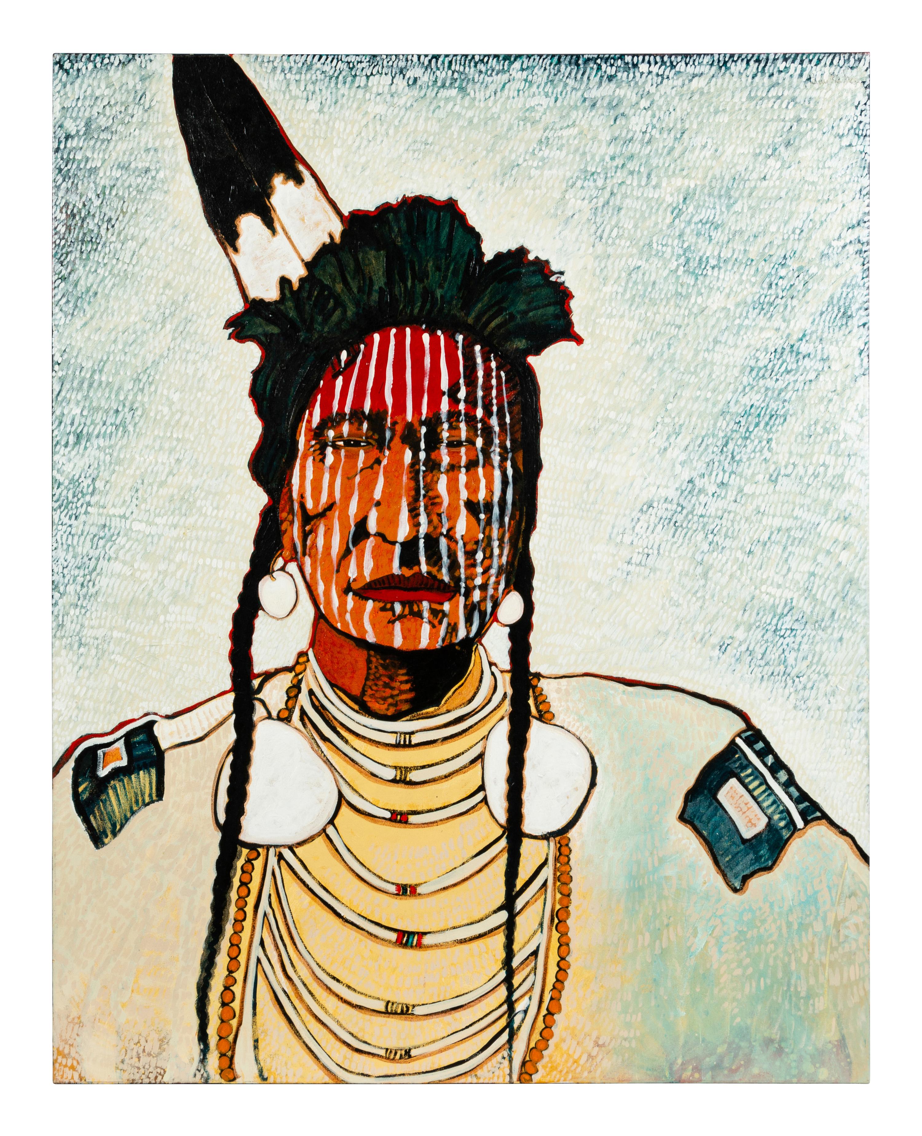 Old Warrior Chief of the Crow Indians, MT USA, "Sun Down"