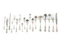 An R. Wallace & Sons Mfg. Co. 'Violet' Silver Flatware Service