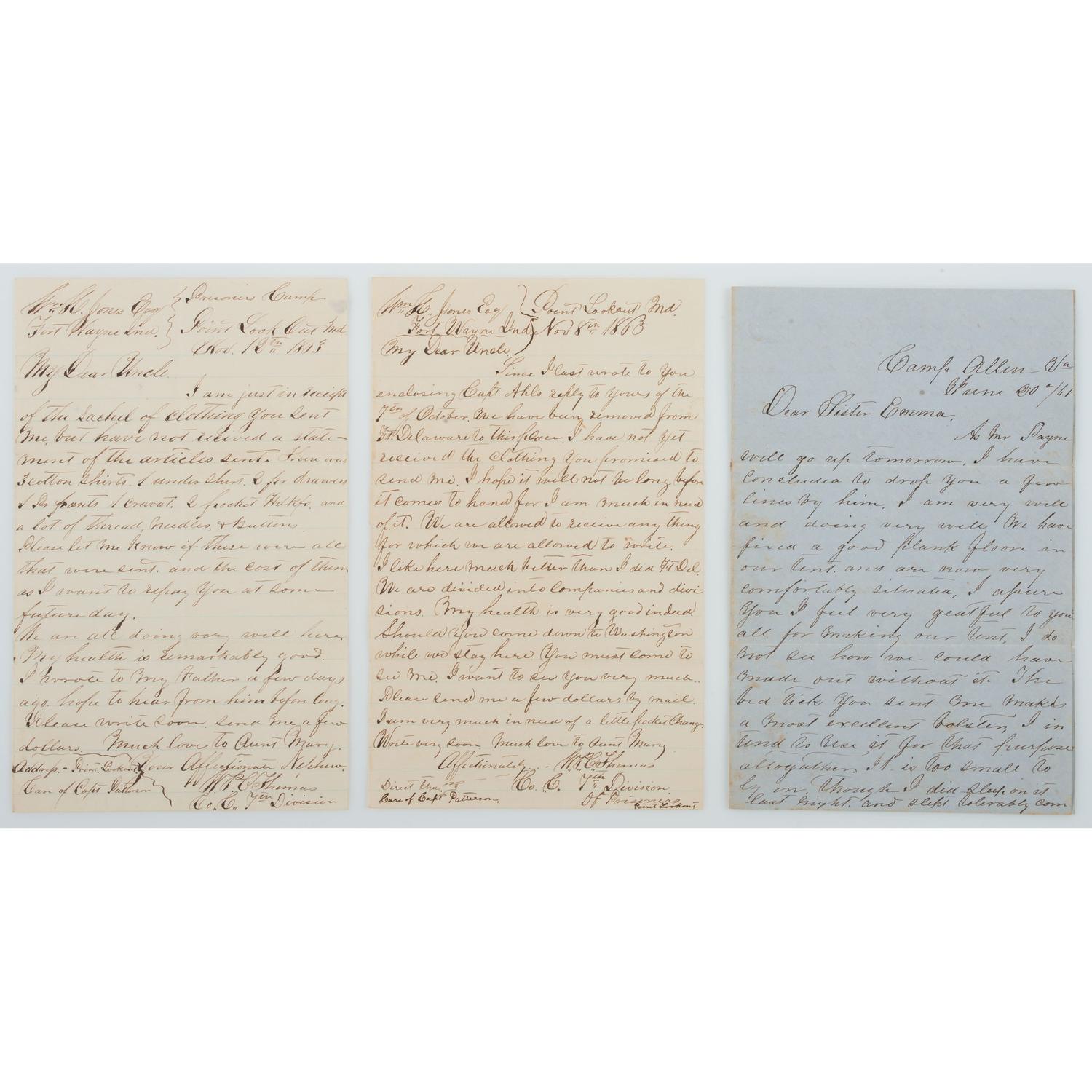 Gettysburg POW Letter Archive of Private William P.C. Thomas, 14th and 18th Virginia Infantry
