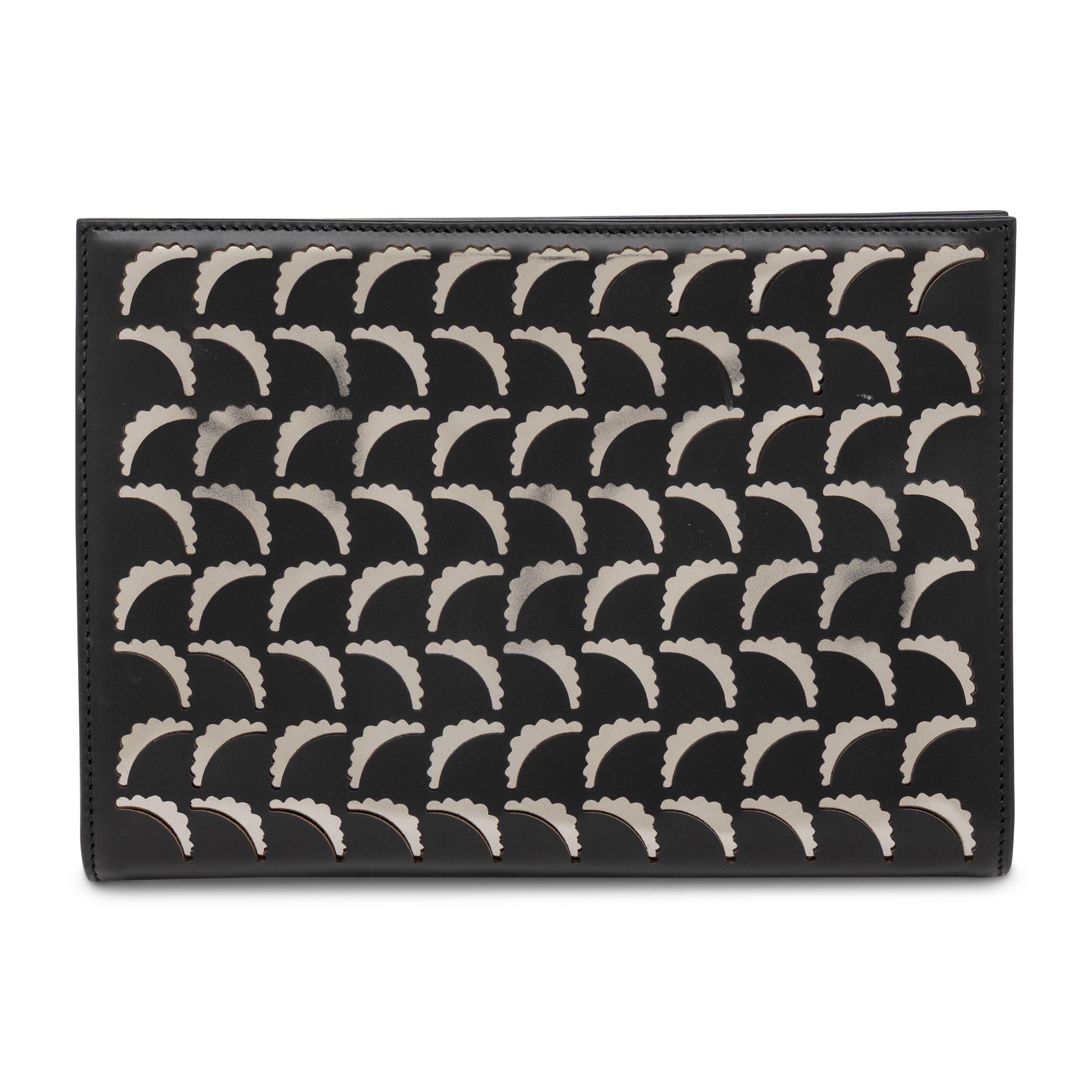 Alaïa, Black Laser-Cut Leather Clutch