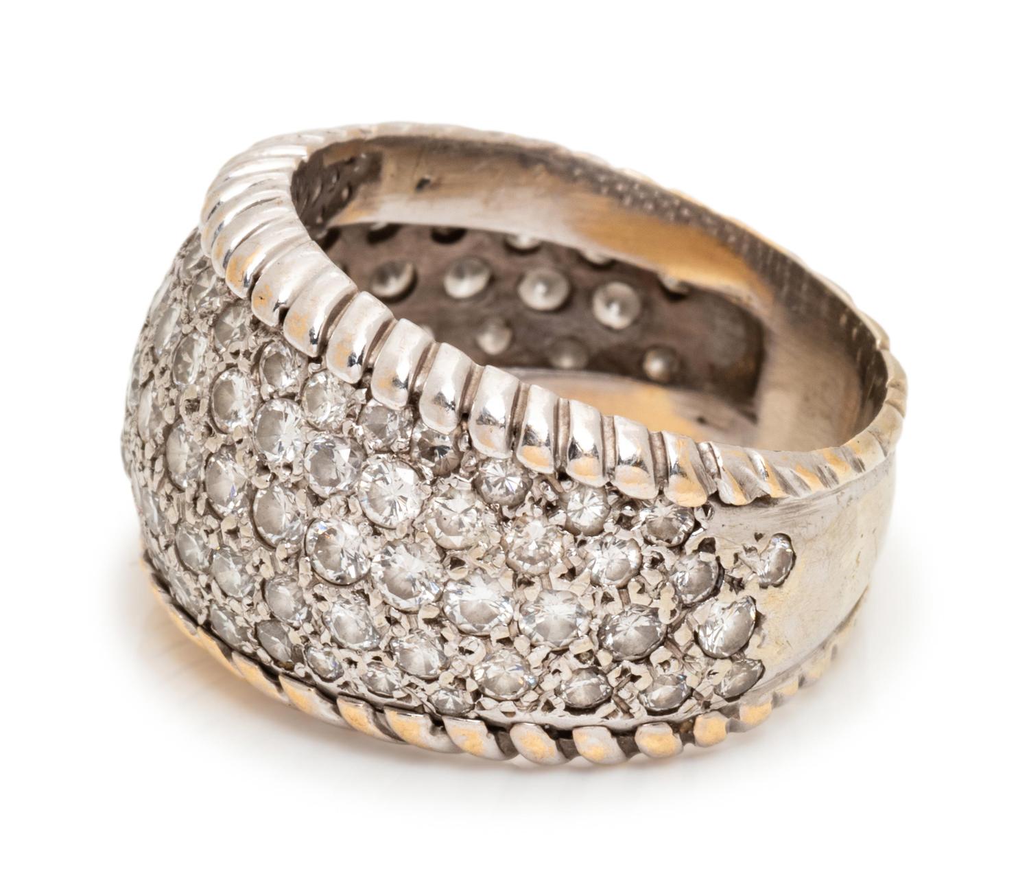 A White Gold and Diamond Ring,