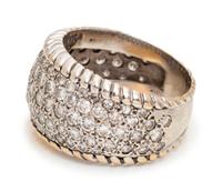 A White Gold and Diamond Ring,