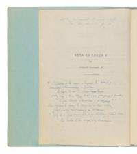 MAUGHAM, W. Somerset (1874-1965). Original first draft typescript for "A Night in June," AN UNPUBLISHED SHORT STORY, later collected in Up at the Villa, n.p., n.d. [La Mauresque, Saint-Jean-Cap-Ferrate, ca 1929-1930].