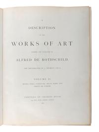 [EARLY PHOTOGRAPHY]. THOMSON, JOHN (1837-1921), photographer. A Description of the Works of Art Forming the Collection of Alfred De Rothschild. London: Chiswick Press, 1884. Volume 2 only. ORIGINAL BINDING BY DE COVERLY.