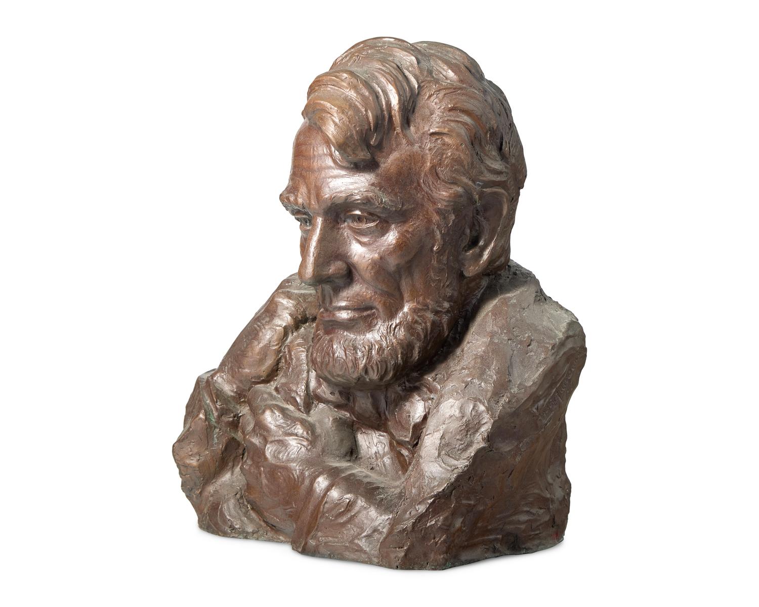 Avard Tennyson Fairbanks (1897-1987), A Bronze Bust Of Abraham Lincoln