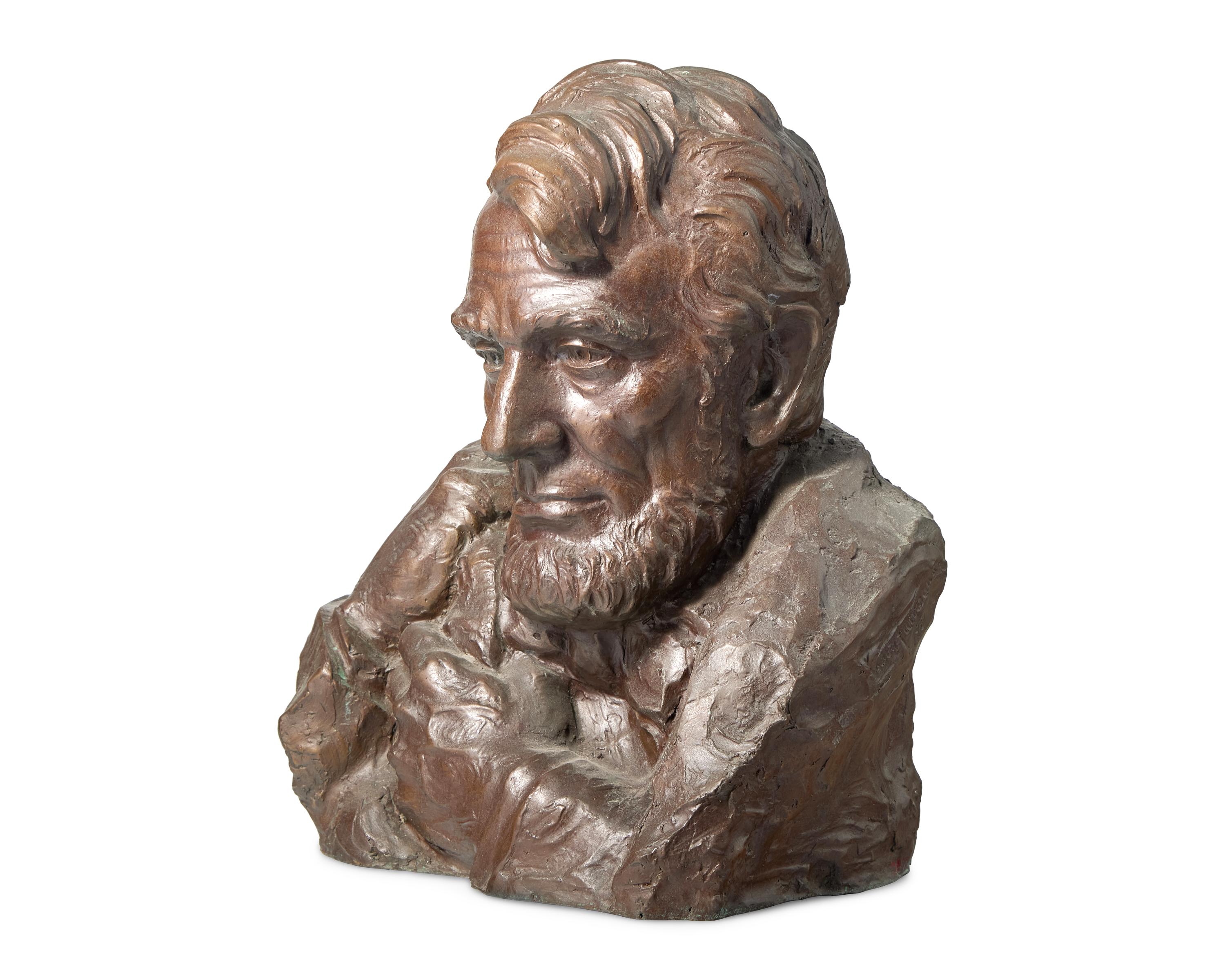 Avard Tennyson Fairbanks (1897-1987), A Bronze Bust Of Abraham Lincoln