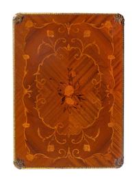 A Louis XV Style Gilt Metal Mounted Marquetry Flip-Top Table