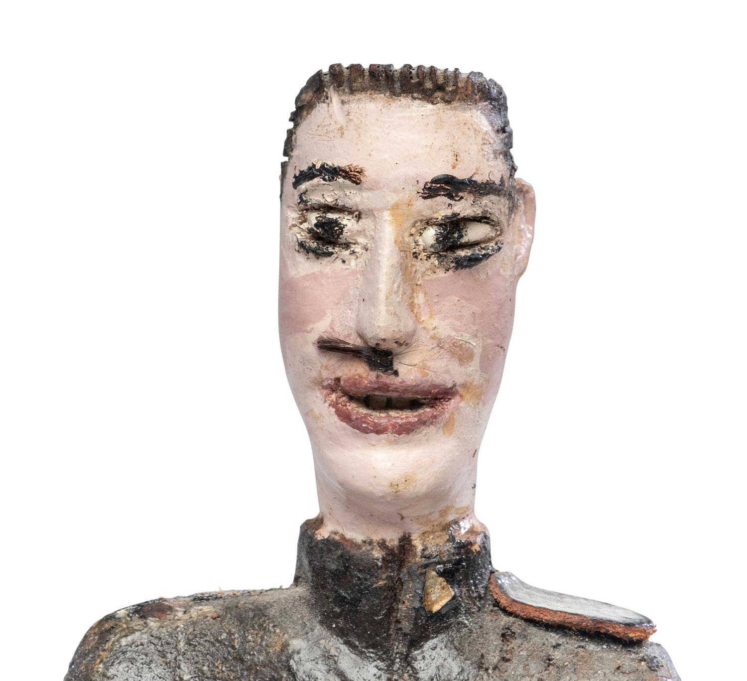Seven Folk Art Carved and Painted Wood Figures