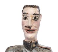 Seven Folk Art Carved and Painted Wood Figures