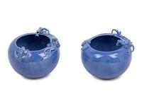 A Pair of Claire-de-Lune Glazed Porcelain Brush Washers