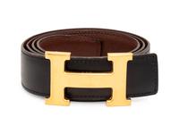 Collection of Hermès Items: Three Ties, One Belt