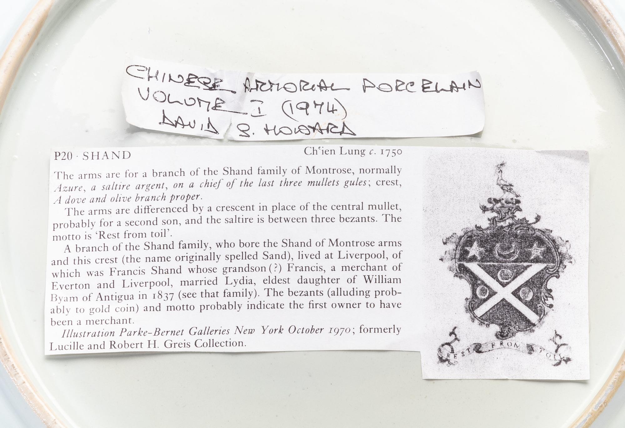 A Chinese Export Porcelain Armorial Charger