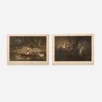 [Prints] Bodmer, K(arl)., and (Jean-Francois Millet) Pair of 2 Prints