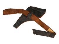 [CIVIL WAR]. Confederate belt and military holster remnants.