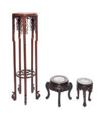 Three Chinese Rosewood Side Stands