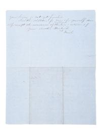 [SLAVERY & ABOLITION]. Letter referencing the sale prices of five named enslaved subjects. Cedar Grove, [KY?], 1855.