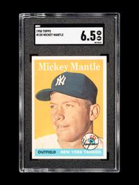 A 1958 Topps Mickey Mantle Baseball Card No. 150 (SGC 6.5 EX-NM+)