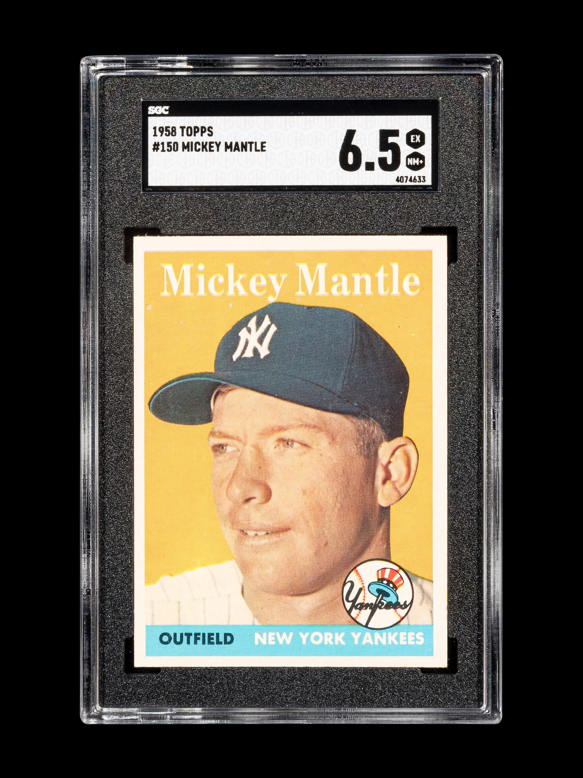 A 1958 Topps Mickey Mantle Baseball Card No. 150 (SGC 6.5 EX-NM+)