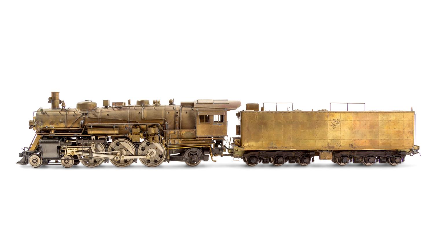 A KTM Brass O-Gauge 4-6-2 Locomotive and Tender