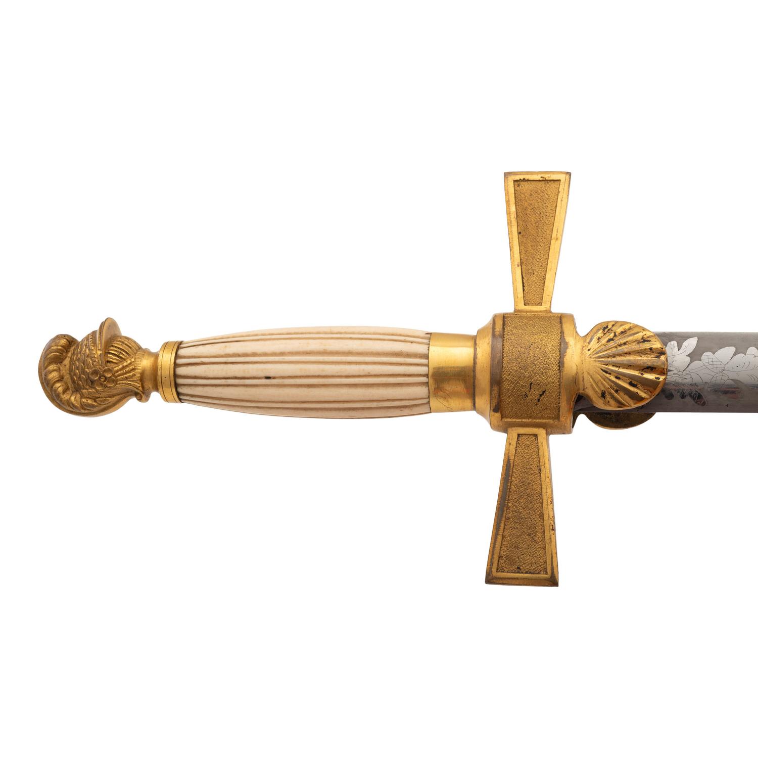 Ames Knight's Head Militia Style Sword Presented to 1st Sergeant (Lt.) Henry Parker - 33rd Mass Infantry - KIA at Resaca