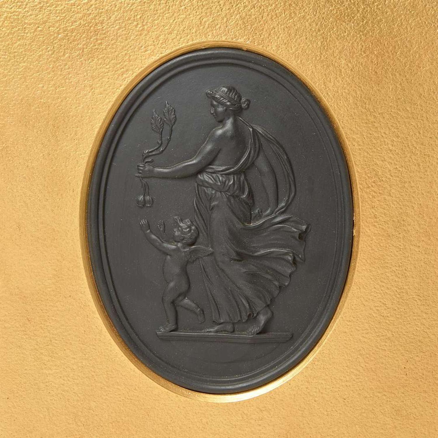 A group of three Wedgwood black basalt wares England, 19th century