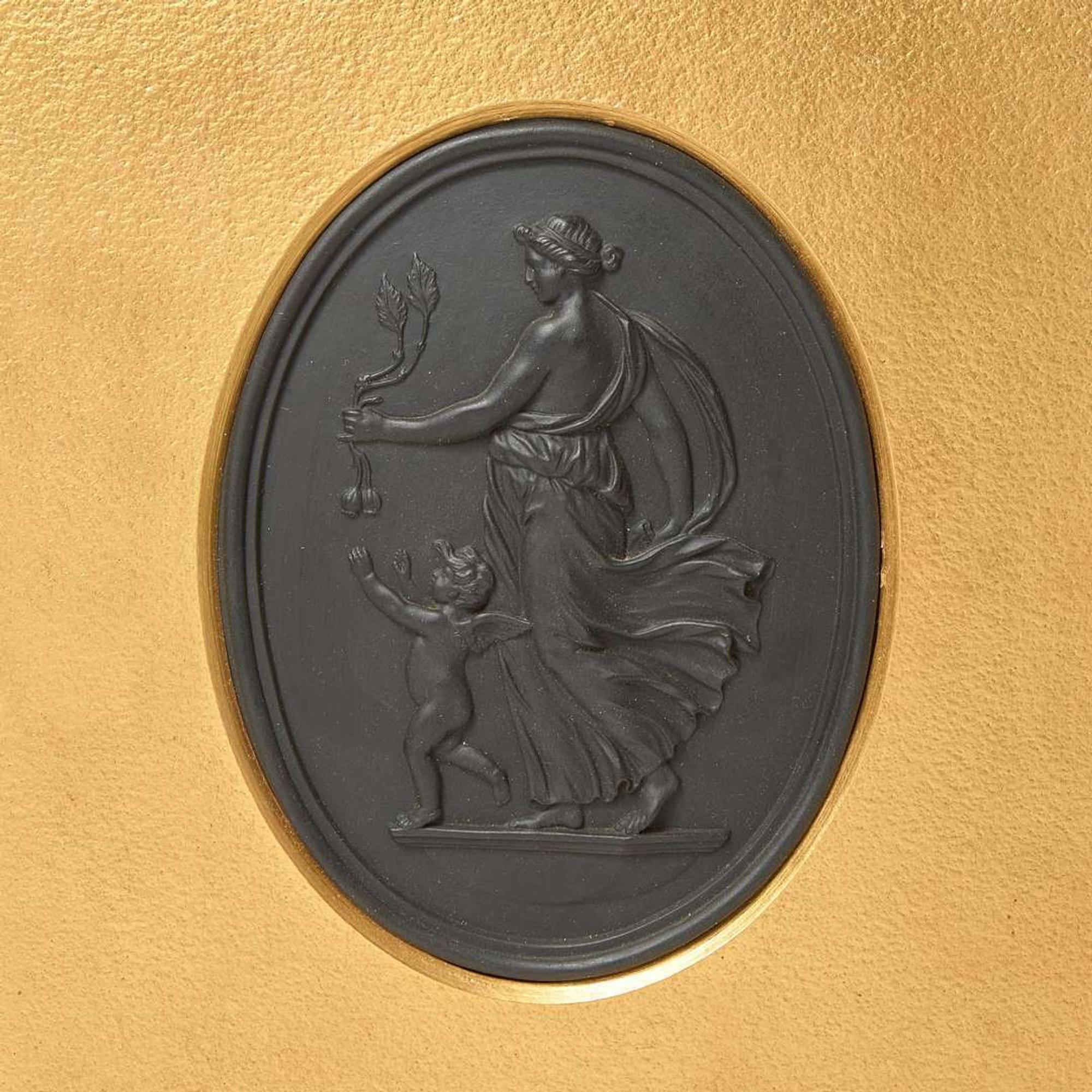 A group of three Wedgwood black basalt wares England, 19th century