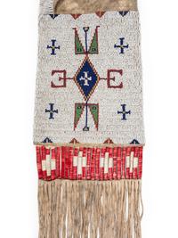 Sioux Beaded Hide Tobacco Bag
