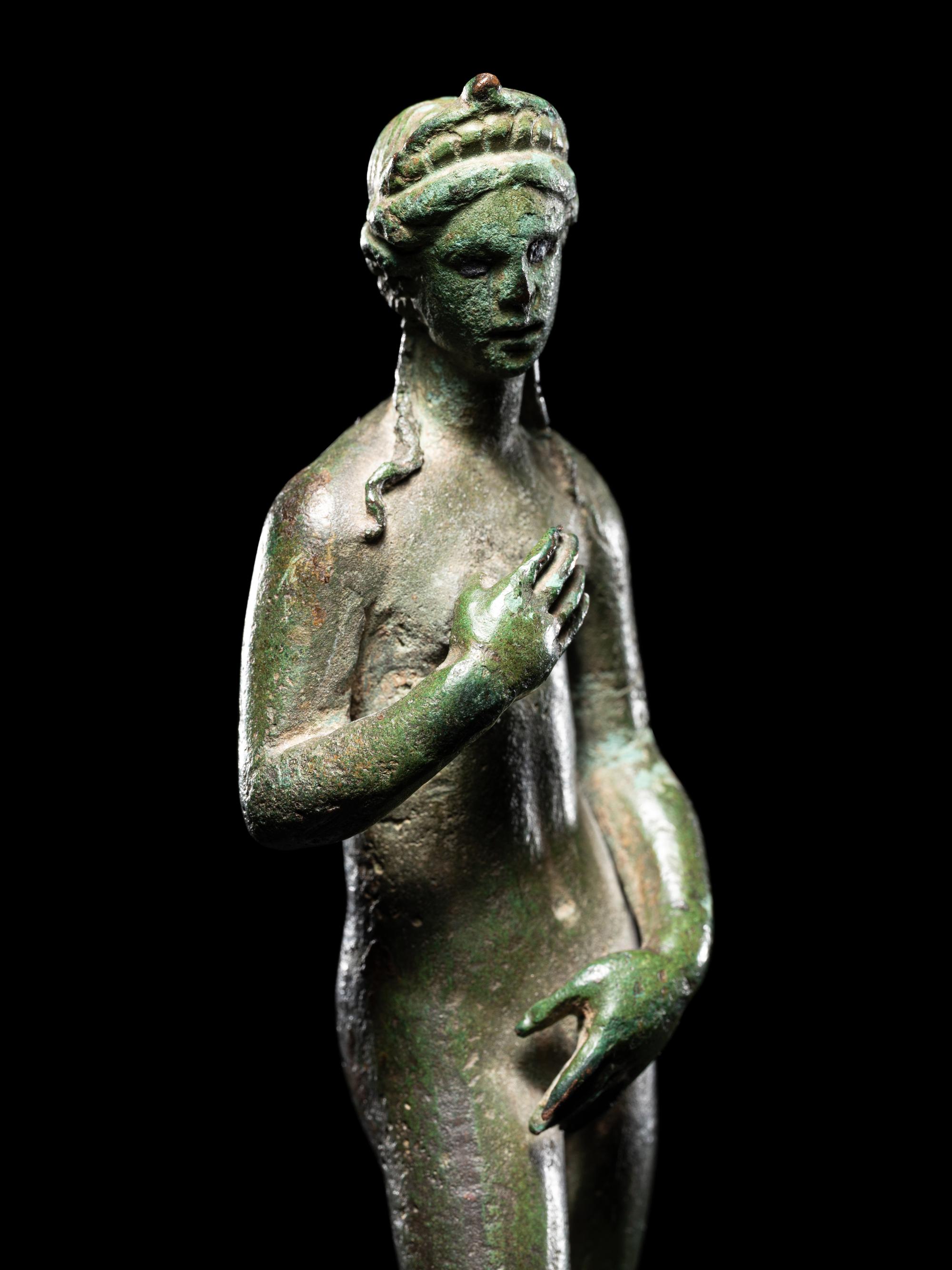 A Roman Bronze Venus with Silver Inlaid Eyes