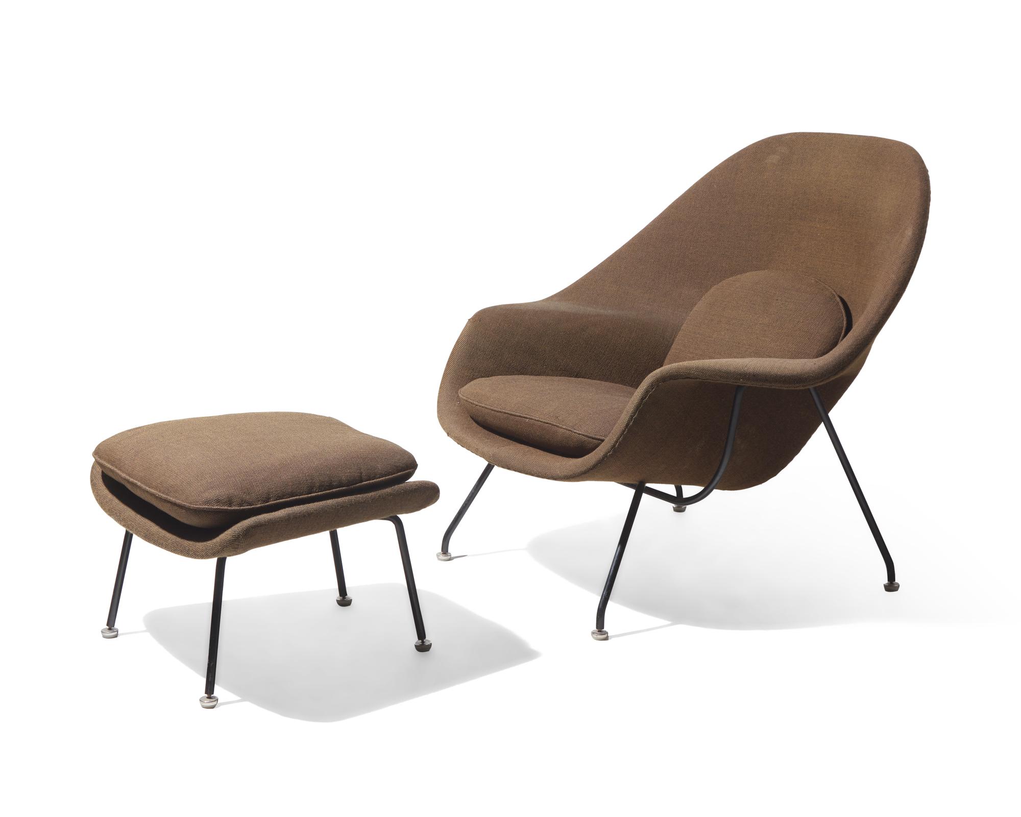 'Womb' Chair and Ottoman, Knoll Associates, c. 1950