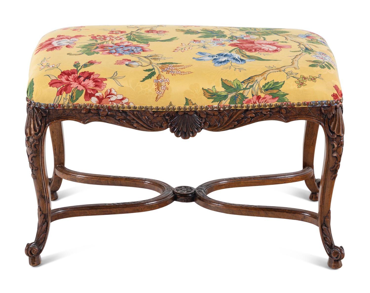 A Régence Style Walnut Bench