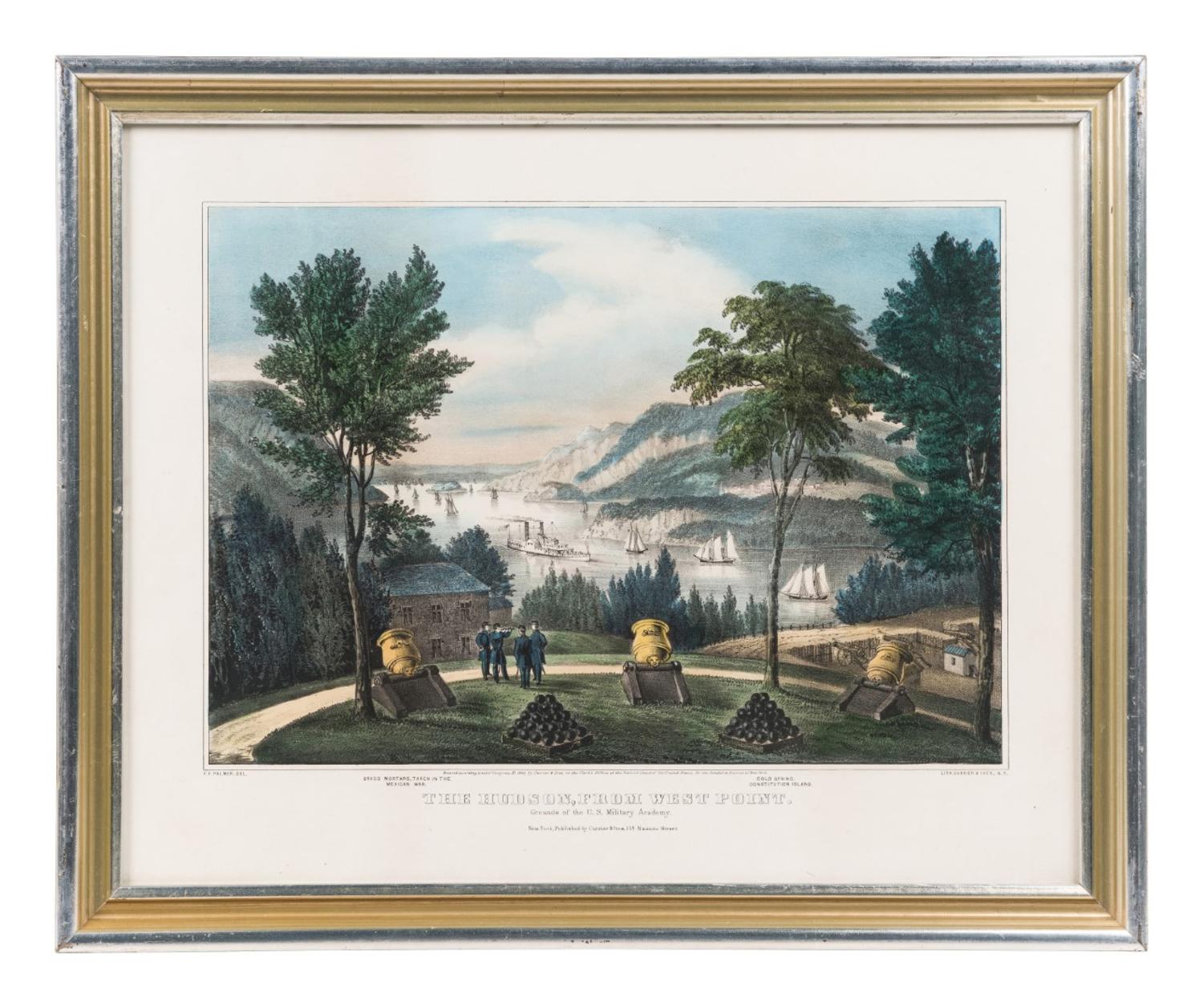 [HUDSON RIVER] -- CURRIER and IVES, publishers The Hudson, From West Point. Grounds of the U. S. Military Academy, 1862. (G.3216) -- Hudson River-Crow Nest, n.d. (G.3222)