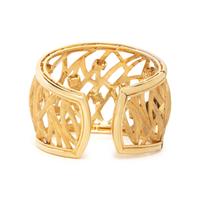 HENRY DUNAY, YELLOW GOLD AND DIAMOND CUFF BRACELET
