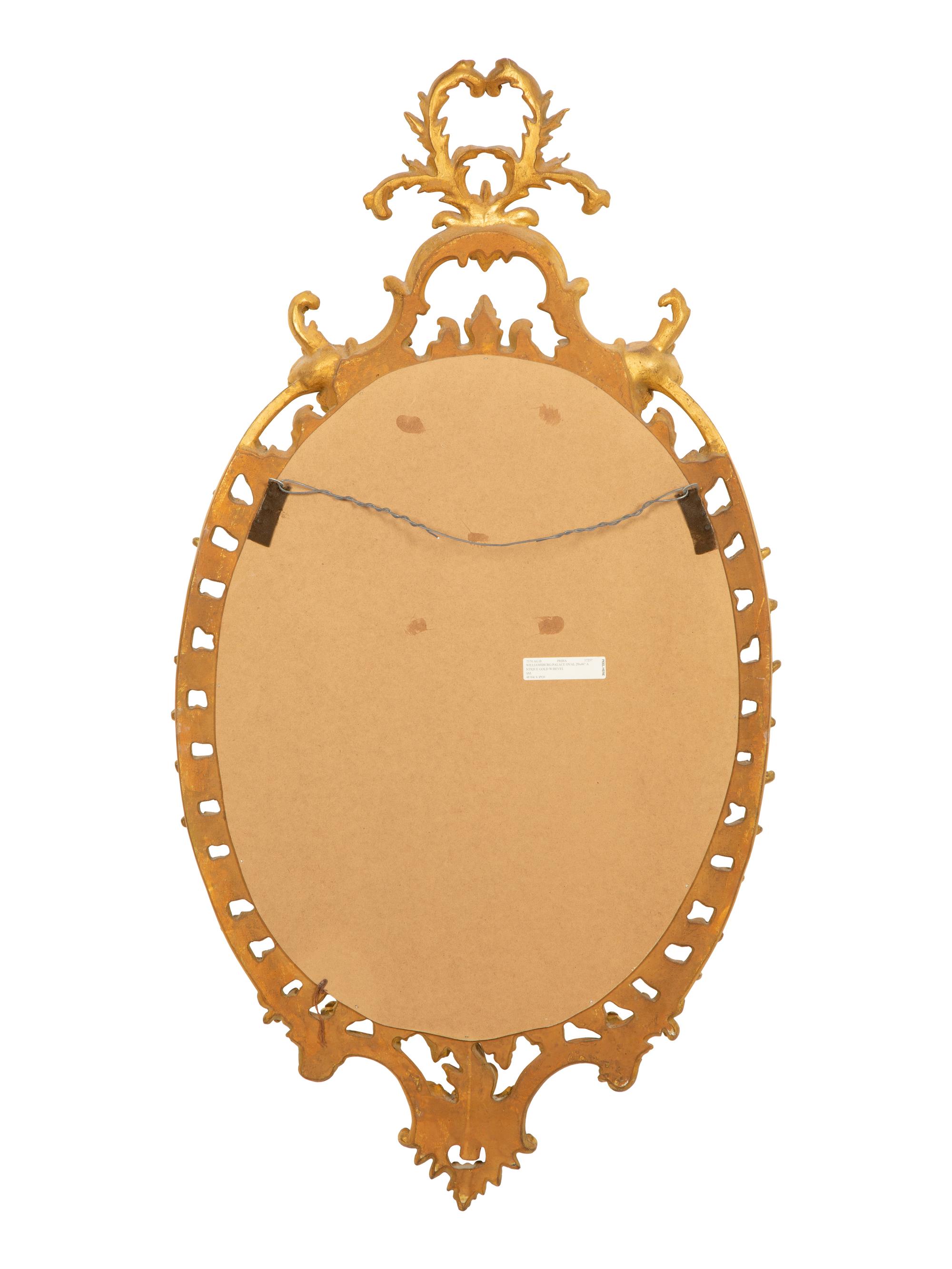 A Rococo Style Carved Giltwood Mirror