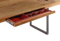 A Contemporary Steel and Walnut Desk