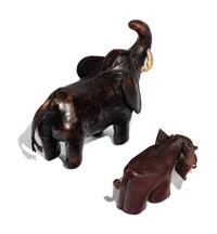 Two Leather Elephants