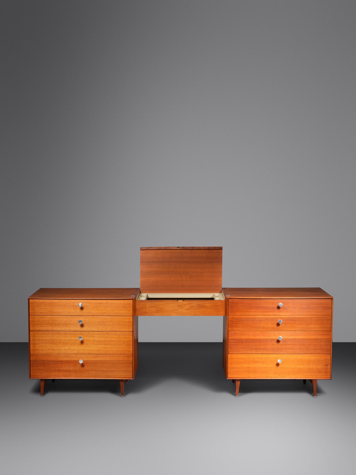 Pair of Thin Edge Cabinets, with center vanity Herman Miller, USA