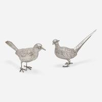 Two Dutch silver bird-form casters or pepperettes circa 1900-1926