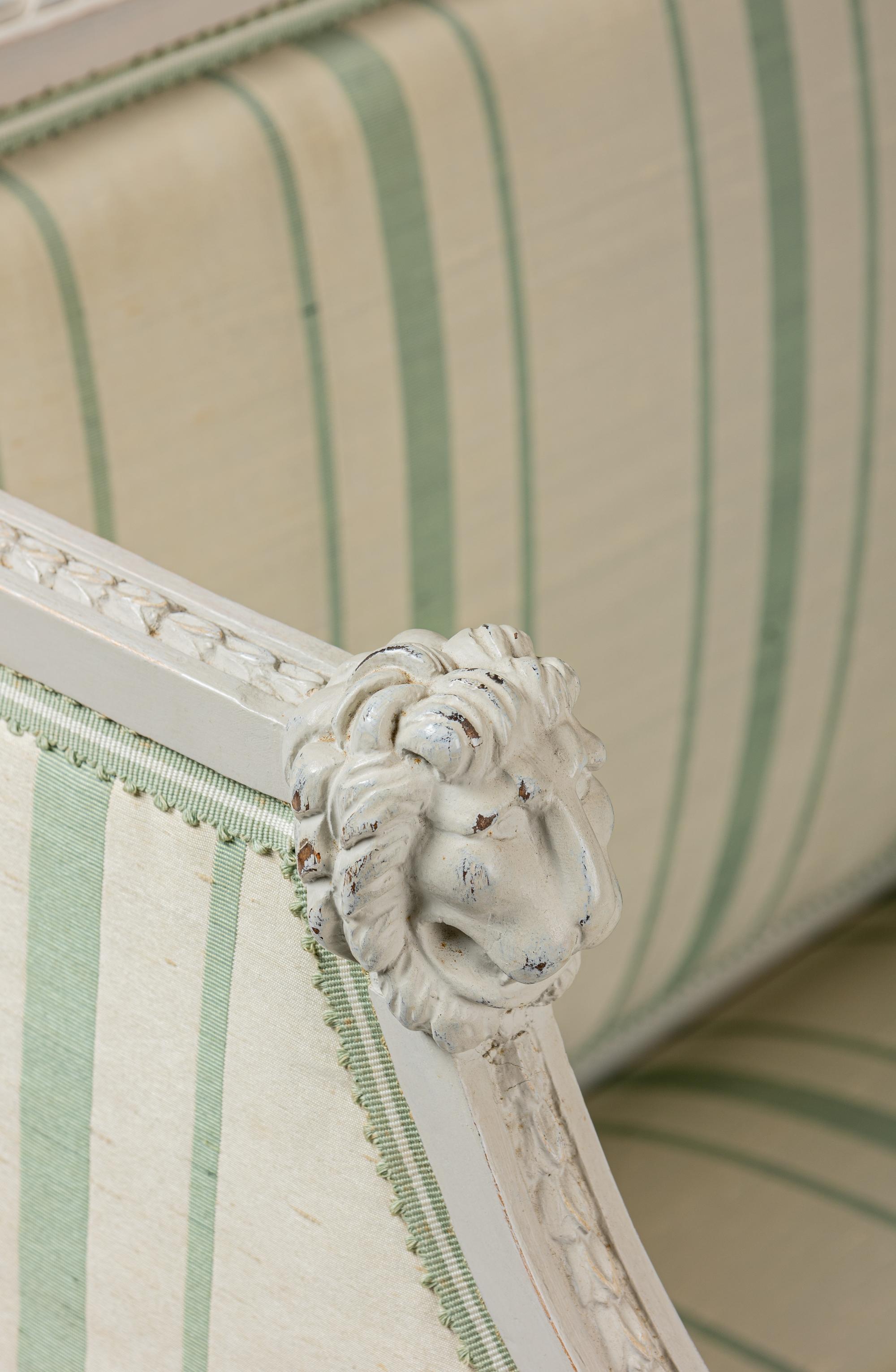 A Swedish Neoclassical Grey-Painted Sofa