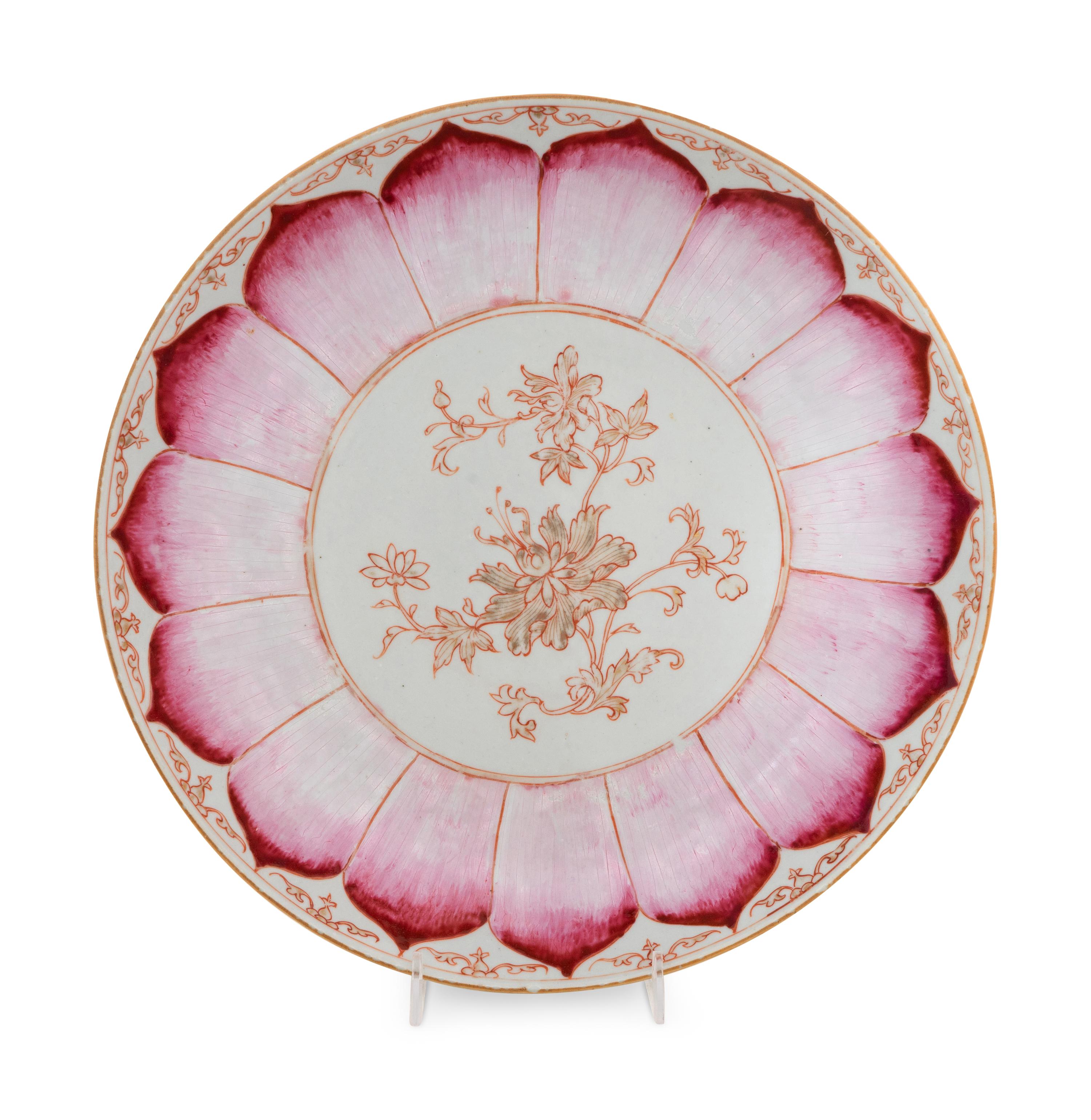 A Large Chinese Famille Rose Lotus Bowl