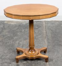 A Biedermeier Style Occasional Table Height 26 3/4 inches.